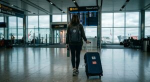 traveller at airport