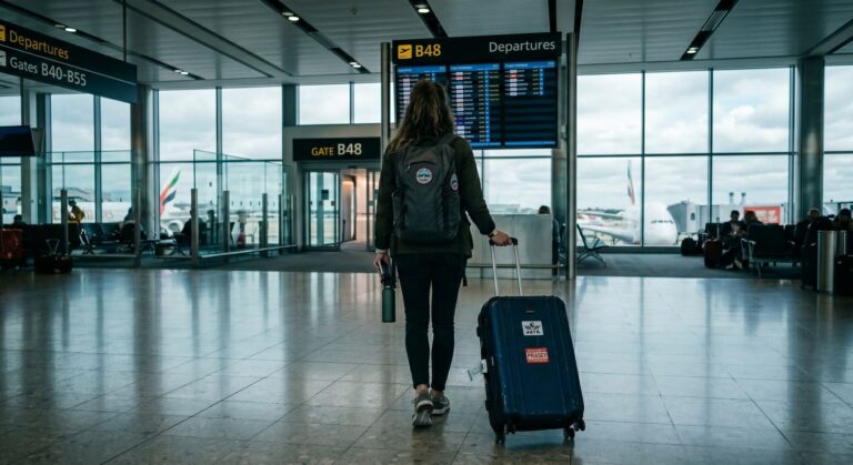 traveller at airport